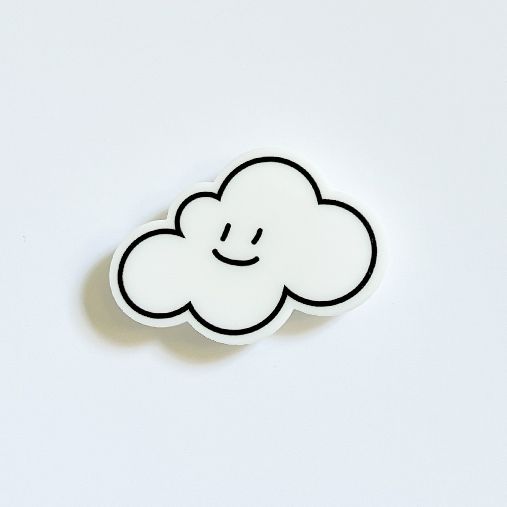 (Acrylic Tok) 구름구름 White Acrylic Tok