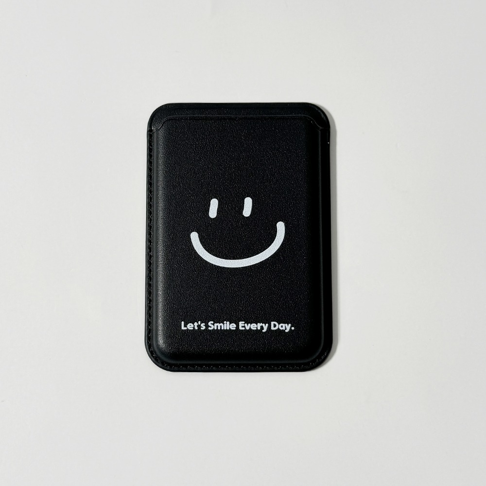 Smile Color Black 스마일 컬러 블랙 (카드 지갑)