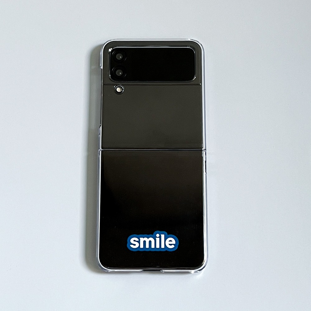 Smile White 스마일 화이트 (Z 플립 3.4.5 투명 하드 케이스)