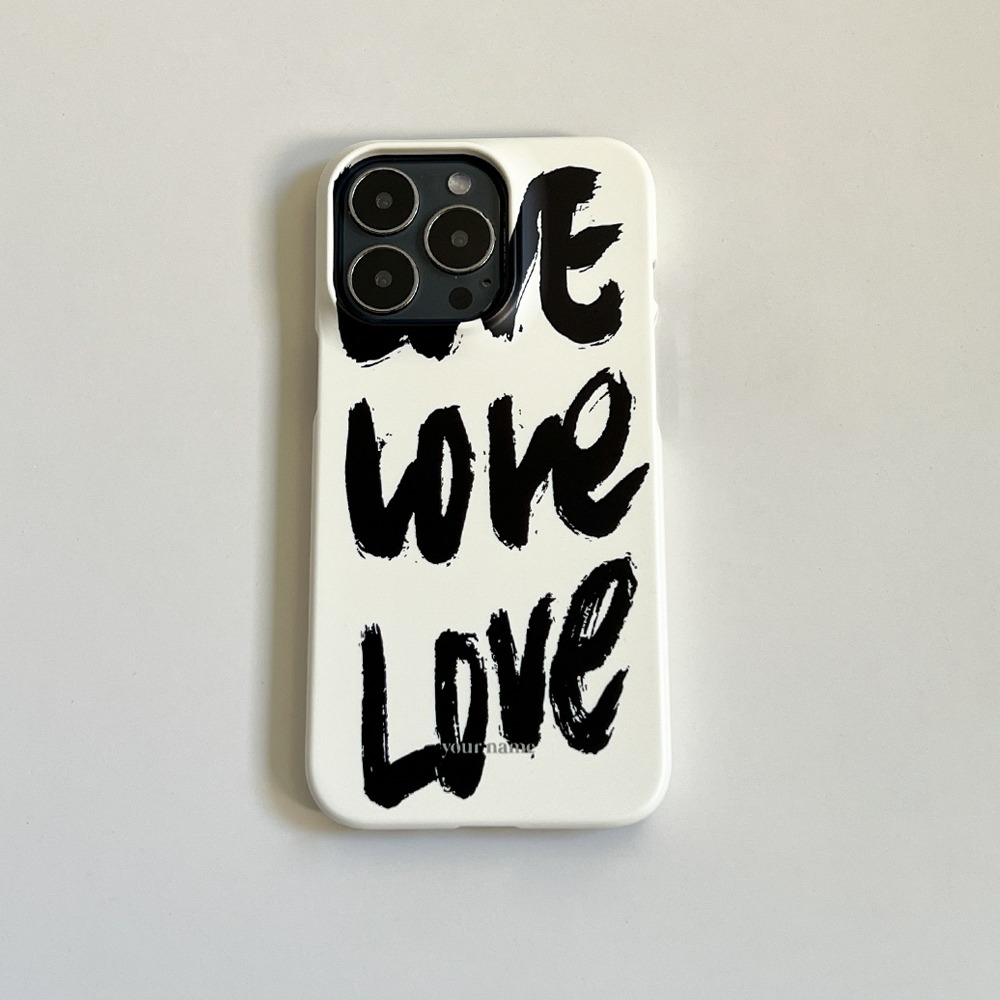 (Phone Case) Love Love Love Ivory