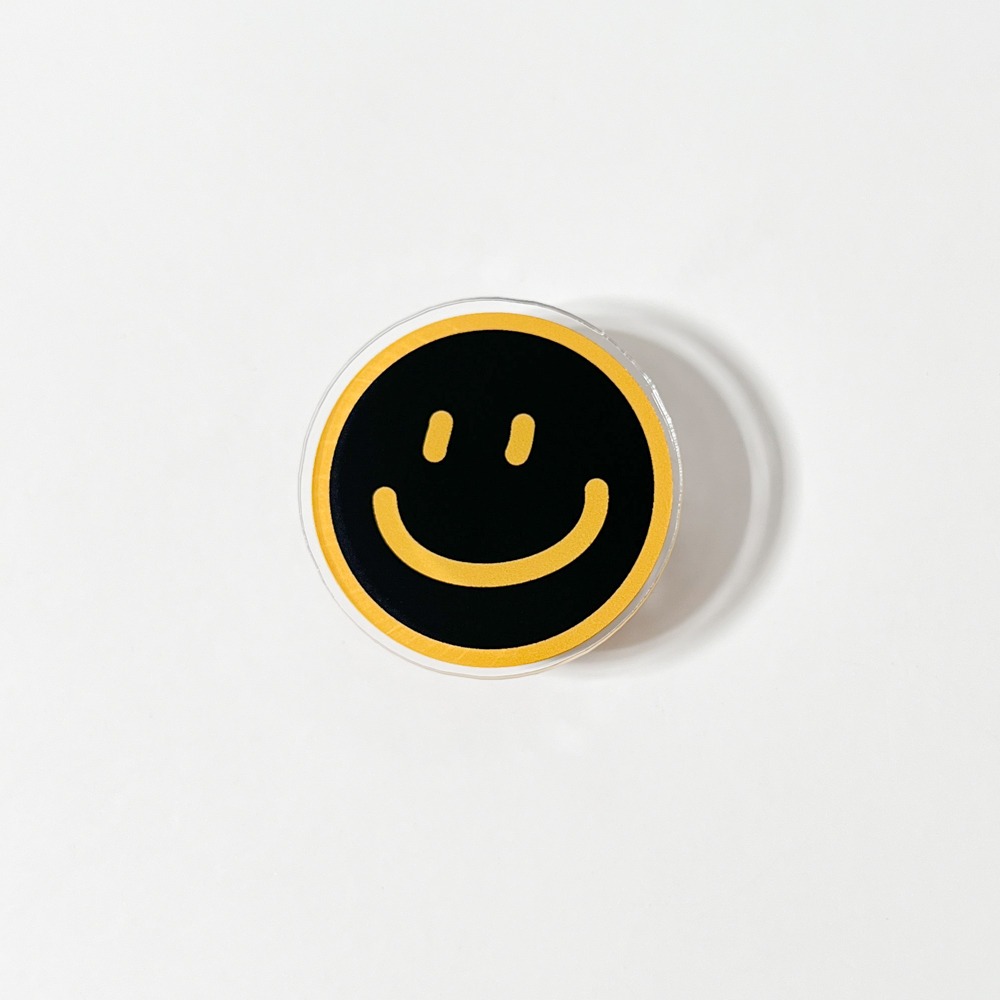 (Acrylic Tok) Smile Black Yellow 스마일 블랙 옐로 아크릴 톡