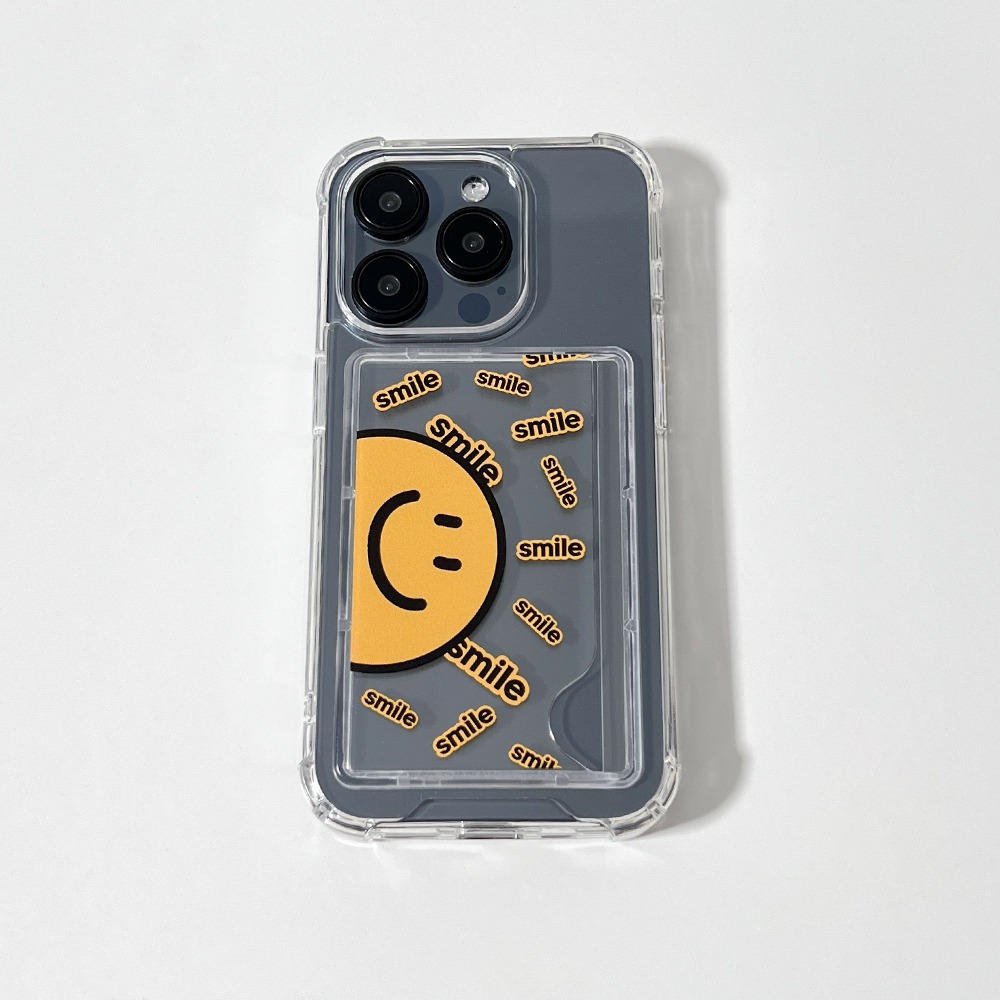 (Card Pocket) Sticky Smile Yellow 스티키 스마일 옐로 카드 포켓