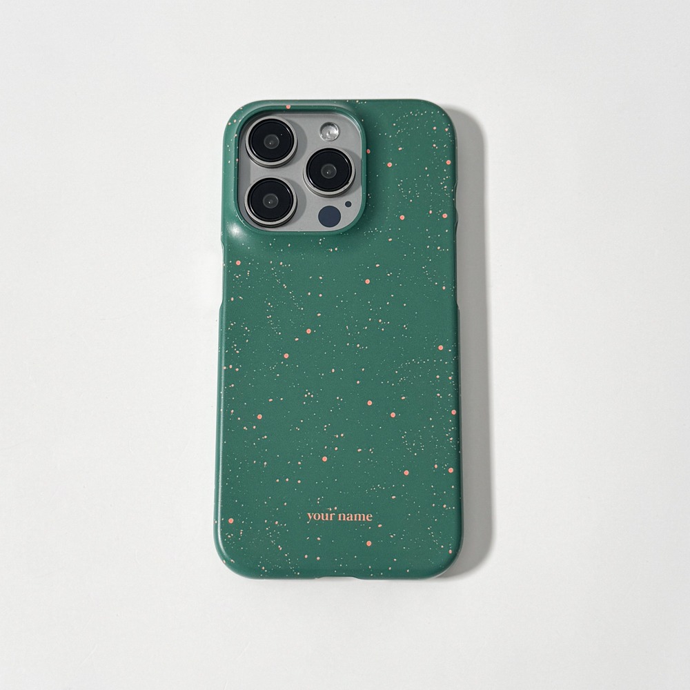 (Phone Case) Pattern Dot Green 패턴 도트 그린 하드 케이스
