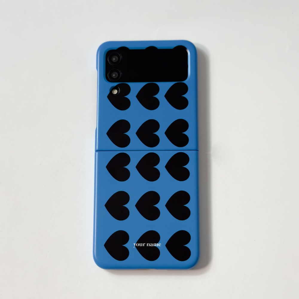 Heart Pattern Blue 하트 패턴 블루 (Z 플립 3.4.5 하드 케이스)