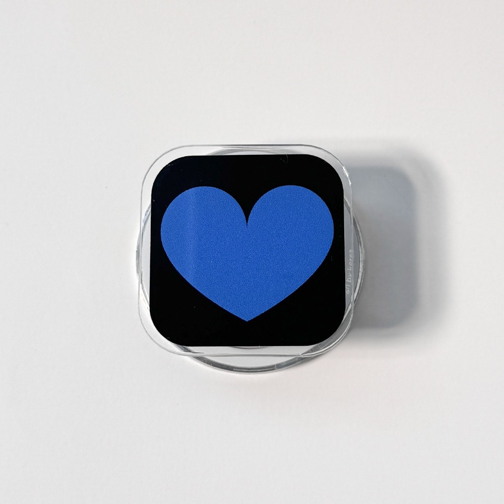 [맥세이프 아크릴 톡 ] Heart Pattern Blue 하트 패턴 블루