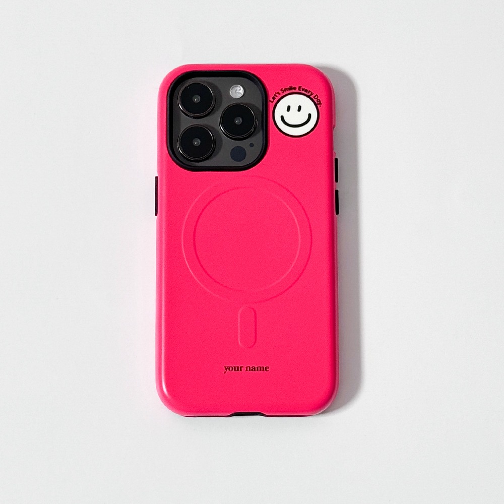 [맥세이프] Smile Color Bright Pink 스마일 컬러 브라이트 핑크 (맥세이프 터프 케이스)