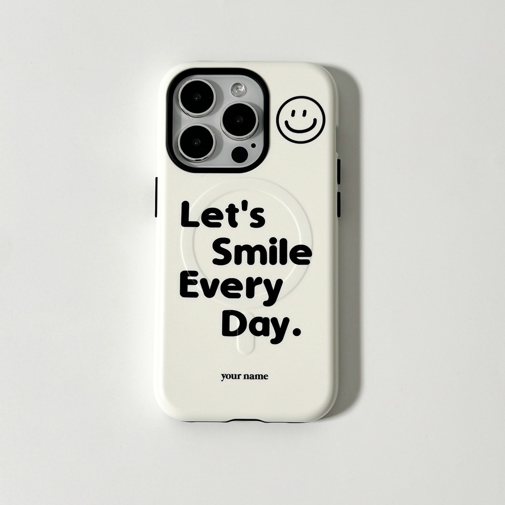[맥세이프] Let&#039;s Smile Every Day 01 레츠 스마일 에브리 데이 01 (맥세이프 터프 케이스)