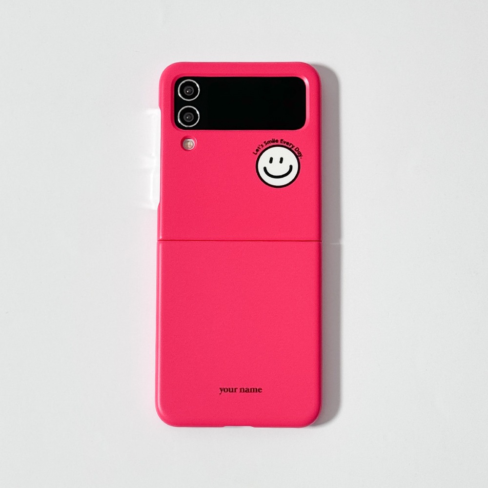 Smile Color Bright Pink 스마일 컬러 브라이트 핑크 (Z 플립 3.4.5 하드 케이스)